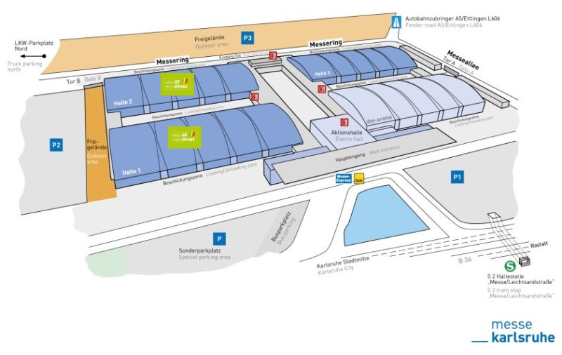 Übersichtsplan zum Messegelände